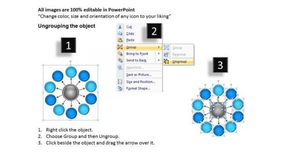Business Diagram Hub And Spoke Process Sales Diagram