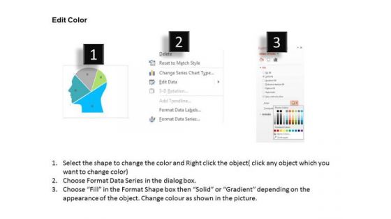Business Diagram Human Brain Pie Chart For Business Result Analysis PowerPoint Slide