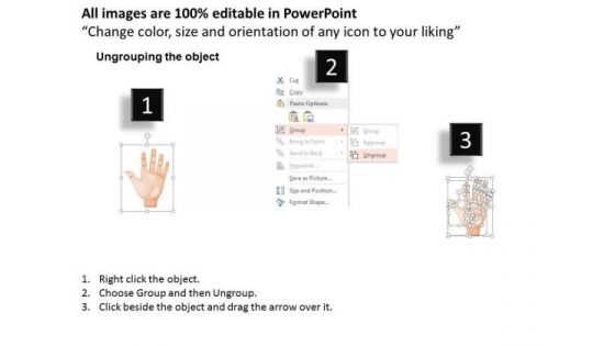 Business Diagram Human Hand Graphics With Timeline Concept Presentation Template