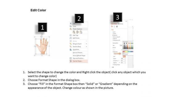 Business Diagram Human Hand Graphics With Timeline Concept Presentation Template