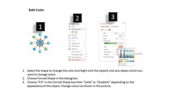 Business Diagram Human Hand Indicating On Multiple Apps PowerPoint Template