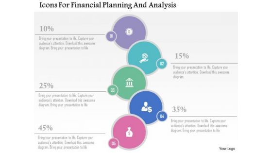 Business Diagram Icons For Financial Planning And Analysis Presentation Template