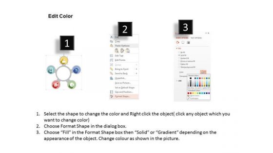 Business Diagram Icons In Circular Flow For Process Strategy Presentation Template