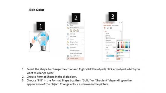 Business Diagram Idea Puzzle Bulb Presentation Template