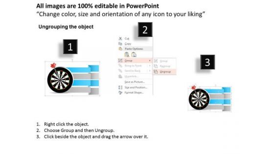 Business Diagram Information Target With Dart Presentation Template