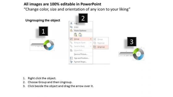 Business Diagram Key Diagram With Four Text Boxes Presentation Template