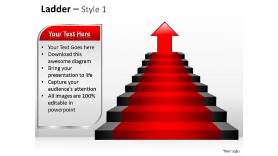 Business Diagram Ladder Diagram For Business Goal Achievement Business Finance Strategy Development