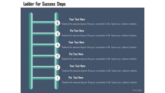 Business Diagram Ladder For Success Steps Presentation Template