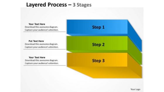 Business Diagram Layered Diagram Process 3 Stages Strategy Diagram