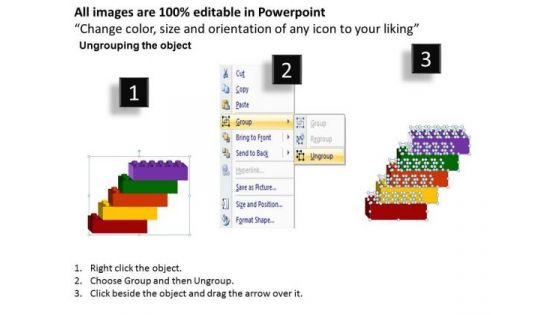 Business Diagram Lego Blocks 5 Strategy Diagram