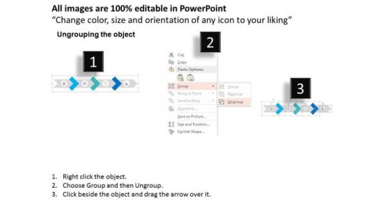 Business Diagram Linear Arrows For Business Planning Presentation Template