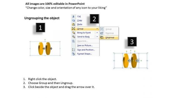 Business Diagram Linear Flow 2 Stages 1