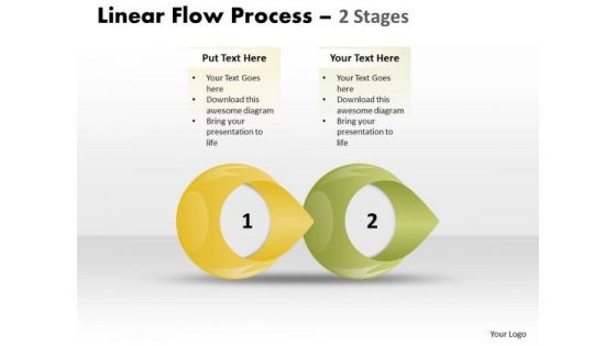 Business Diagram Linear Flow Process 2 Stages