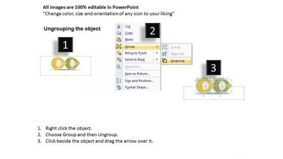 Business Diagram Linear Flow Process 2 Stages