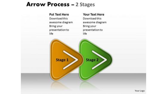 Business Diagram Linear Process 2 Stages
