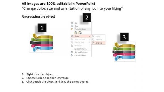 Business Diagram Linear Process Colorful Percentage Presentation Template