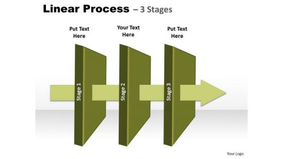 Business Diagram Management Linear Process 3 Stages Marketing Diagram