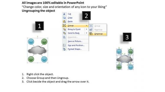Business Diagram Many One Many Process 2 Stages Sales Diagram