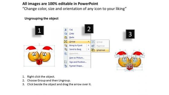 Business Diagram Merry Christmas Smiley Face Consulting Diagram
