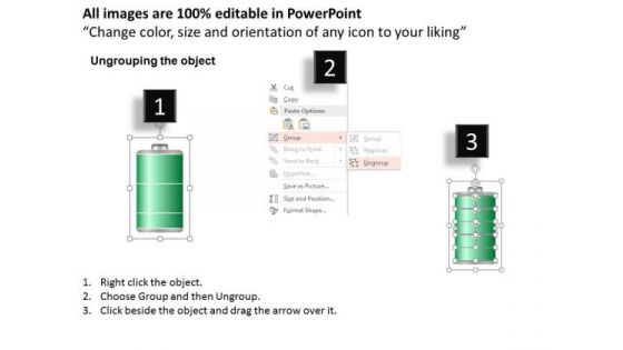 Business Diagram Multiple Cells For Charging Indication Diagram Presentation Template
