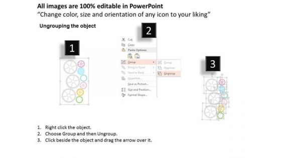 Business Diagram Multiple Gears For Process Control PowerPoint Template