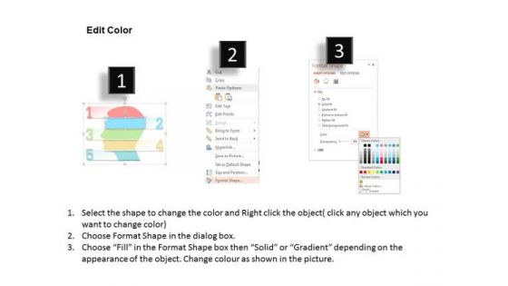 Business Diagram Numeric Text Boxes With Human Face Presentation Template