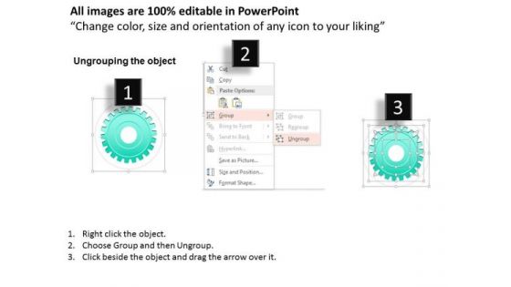 Business Diagram Of Four Colorful Gears Presentation Template