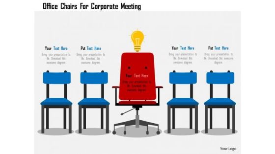 Business Diagram Office Chairs For Corporate Meeting Presentation Template