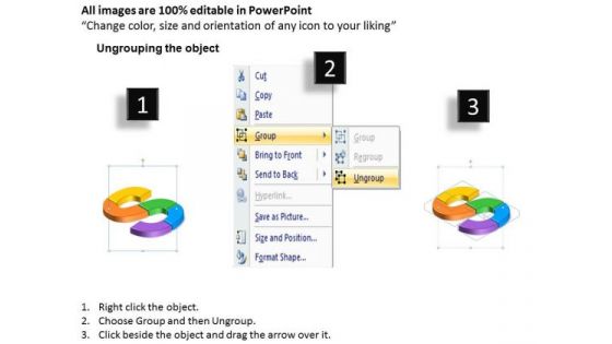 Business Diagram Oval Process 5 Step Marketing Diagram
