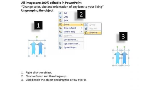 Business Diagram Parallel Up Arrow Process Consulting Diagram