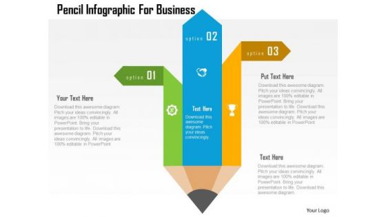 Business Diagram Pencil Infographic For Business Presentation Template