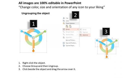 Business Diagram Pencils In Puzzles Circle Presentation Template