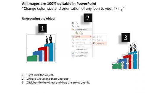 Business Diagram Persons Standing On Books Presentation Slide Template
