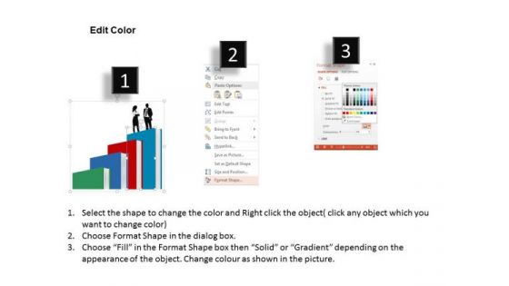 Business Diagram Persons Standing On Books Presentation Slide Template