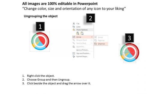 Business Diagram Pie Chart With Percentage Ratio Presentation Template