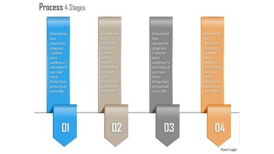 Business Diagram Process 4 Stages Agenda Info Graphic Diagram Presentation Template