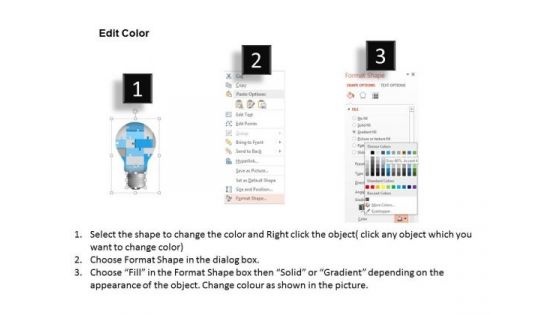 Business Diagram Puzzle Light Bulb Presentation Template