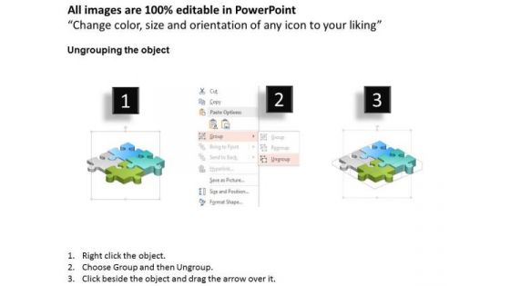 Business Diagram Puzzle Pieces Connected Graphic Presentation Template