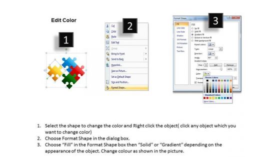 Business Diagram Puzzle Pieces Fitting Style 2 Sales Diagram