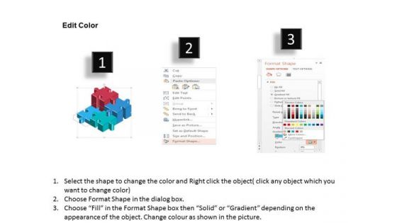 Business Diagram Puzzle Pieces With Different Height Presentation Template
