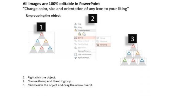Business Diagram Pyramid Of Triangles For Mathematics Presentation Template