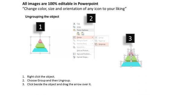 Business Diagram Pyramid With Three Segments Presentation Template