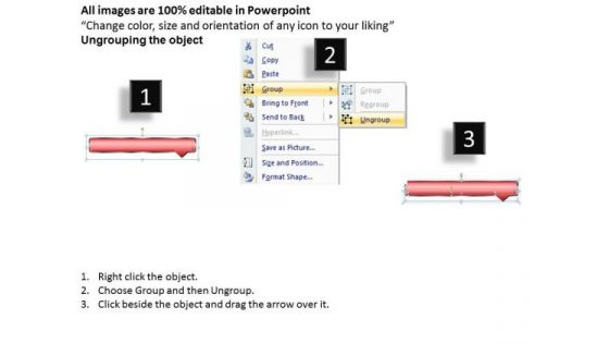 Business Diagram Rectangle Arrow 6 Steps Strategy Diagram