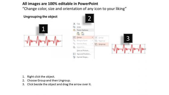 Business Diagram Red Ecg Diagram Style Timeline For Achievement PowerPoint Template