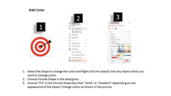 Business Diagram Red Target With Arrow For Strategic Planners Presentation Template