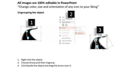 Business Diagram Road Mapping Concept Image With Timeline Presentation Template