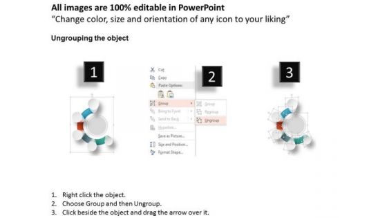 Business Diagram Semi Circle Of Five Steps Presentation Template