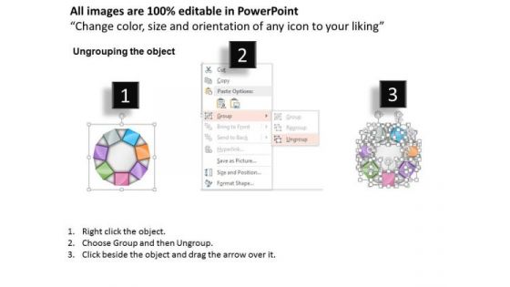 Business Diagram Seven Staged Data Representation For Business Presentation Template