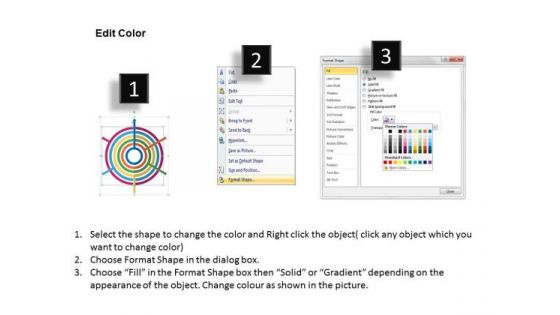 Business Diagram Six Arrows Web Circles For Market Strategies Presentation Template