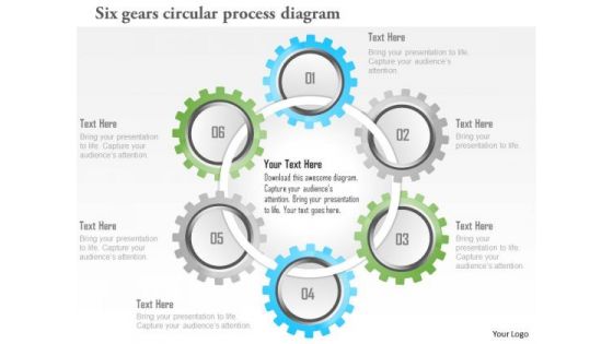 Business Diagram Six Gears Circular Process Diagram Presentation Template Business Diagram Six Gears Circular Process Diagram Presentation Template